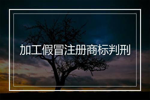 加工假冒注册商标判刑