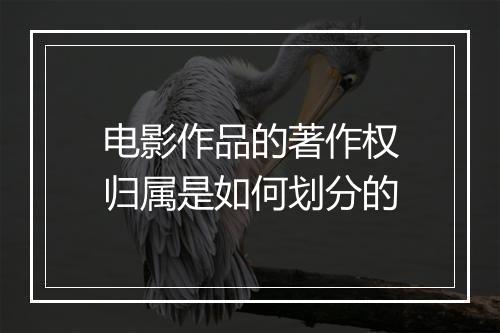 电影作品的著作权归属是如何划分的