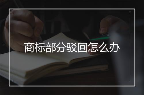 商标部分驳回怎么办