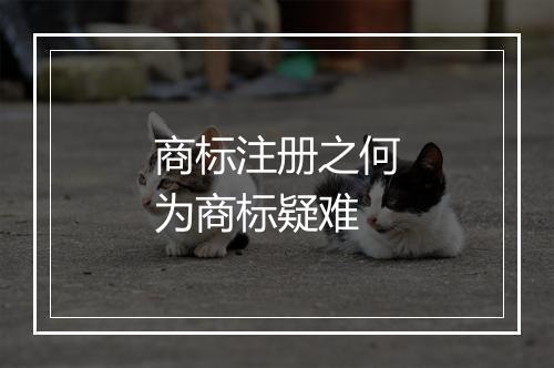 商标注册之何为商标疑难