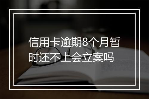 信用卡逾期8个月暂时还不上会立案吗