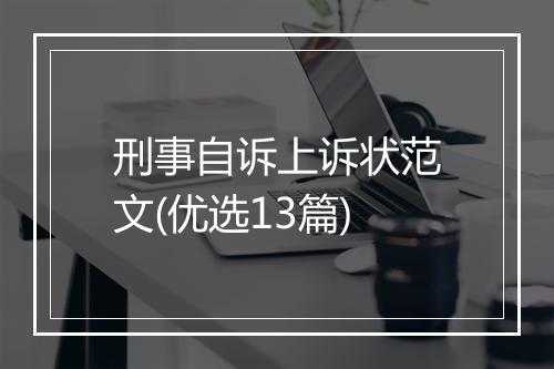 刑事自诉上诉状范文(优选13篇)