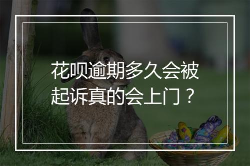 花呗逾期多久会被起诉真的会上门？