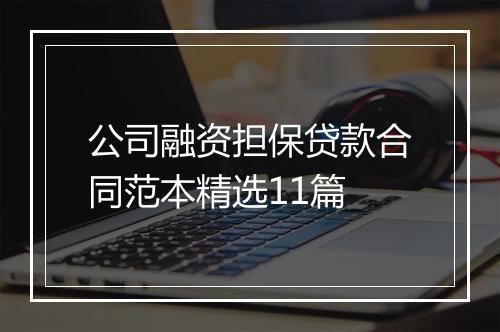 公司融资担保贷款合同范本精选11篇