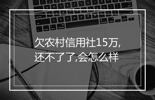 欠农村信用社15万,还不了了,会怎么样