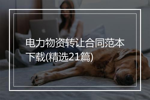 电力物资转让合同范本下载(精选21篇)