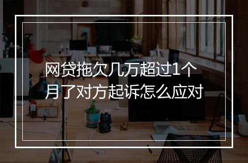 网贷拖欠几万超过1个月了对方起诉怎么应对