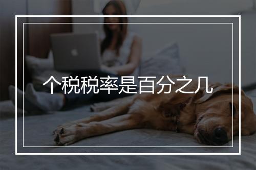 个税税率是百分之几