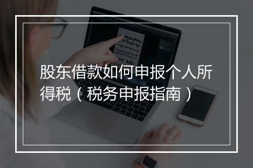 股东借款如何申报个人所得税（税务申报指南）
