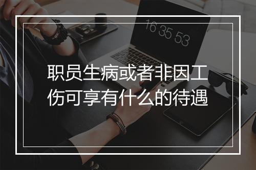 职员生病或者非因工伤可享有什么的待遇