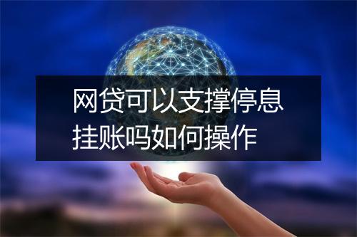 网贷可以支撑停息挂账吗如何操作