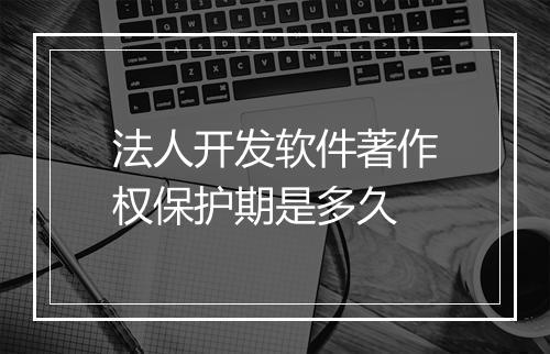法人开发软件著作权保护期是多久