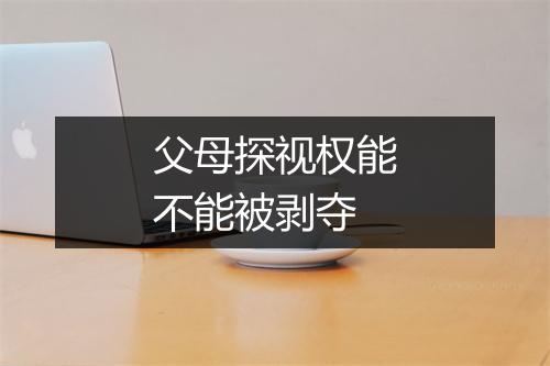 父母探视权能不能被剥夺