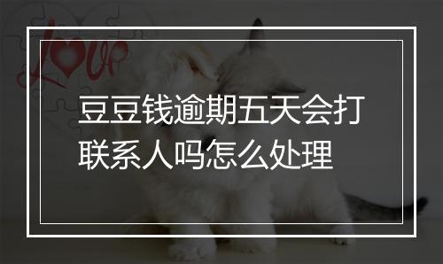 豆豆钱逾期五天会打联系人吗怎么处理