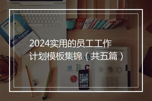 2024实用的员工工作计划模板集锦（共五篇）