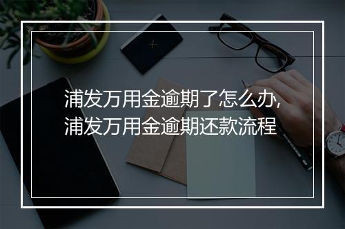 浦发万用金逾期了怎么办,浦发万用金逾期还款流程