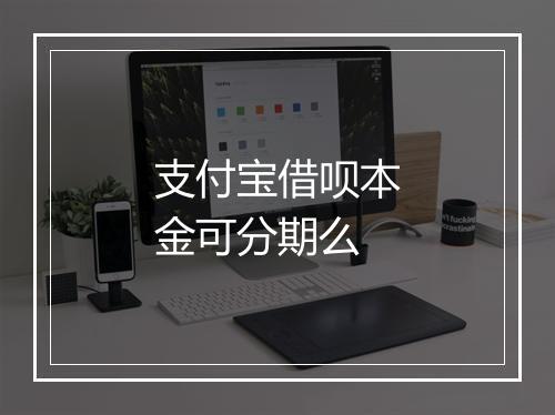 支付宝借呗本金可分期么