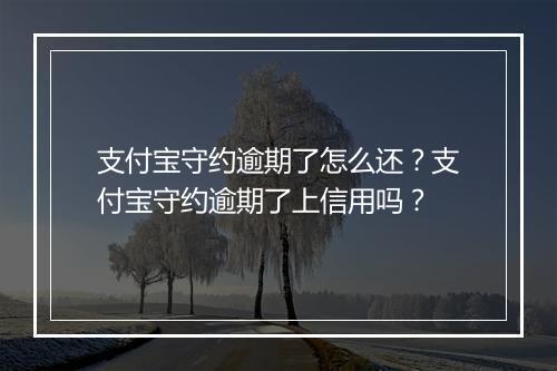 支付宝守约逾期了怎么还？支付宝守约逾期了上信用吗？