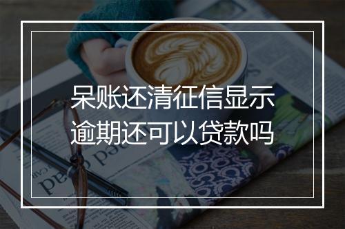 呆账还清征信显示逾期还可以贷款吗