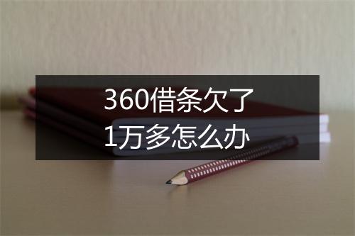 360借条欠了1万多怎么办