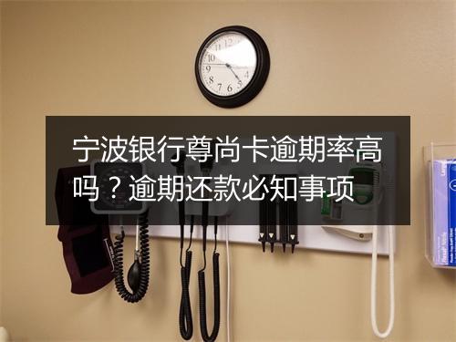 宁波银行尊尚卡逾期率高吗？逾期还款必知事项