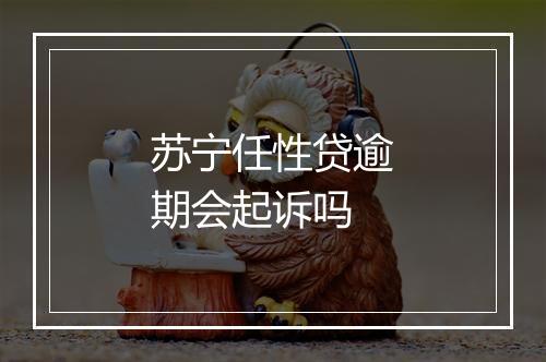 苏宁任性贷逾期会起诉吗
