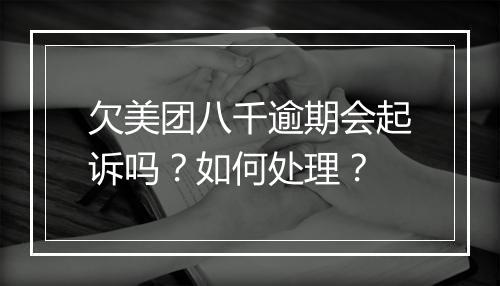 欠美团八千逾期会起诉吗？如何处理？