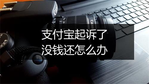 支付宝起诉了没钱还怎么办
