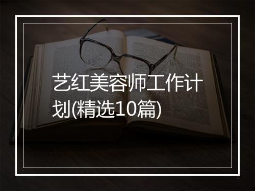艺红美容师工作计划(精选10篇)