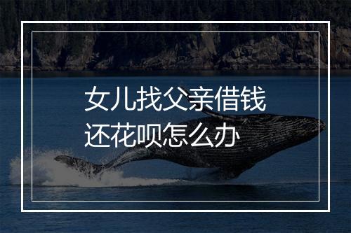 女儿找父亲借钱还花呗怎么办