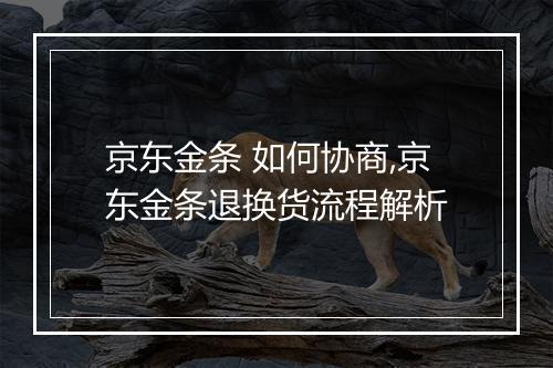 京东金条 如何协商,京东金条退换货流程解析