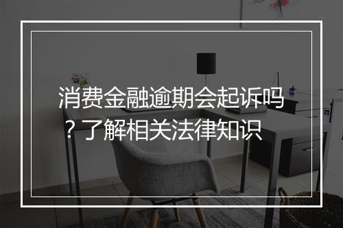消费金融逾期会起诉吗？了解相关法律知识