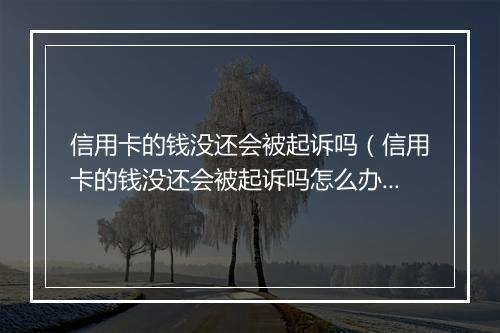 信用卡的钱没还会被起诉吗（信用卡的钱没还会被起诉吗怎么办）