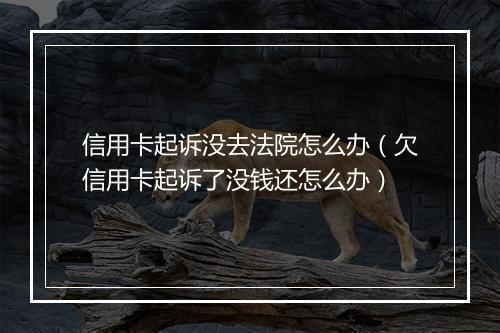 信用卡起诉没去法院怎么办（欠信用卡起诉了没钱还怎么办）