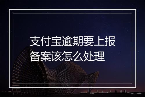支付宝逾期要上报备案该怎么处理