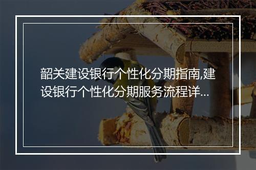 韶关建设银行个性化分期指南,建设银行个性化分期服务流程详解