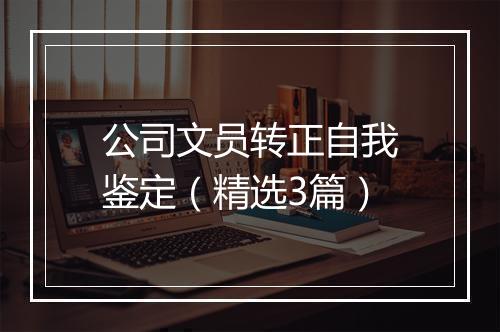 公司文员转正自我鉴定（精选3篇）