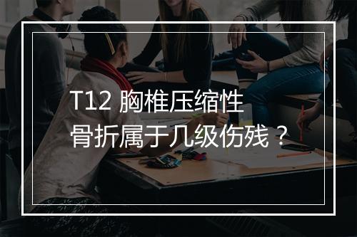 T12 胸椎压缩性骨折属于几级伤残？