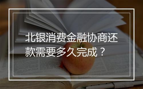 北银消费金融协商还款需要多久完成？