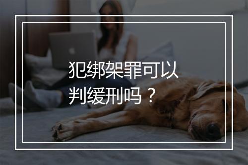 犯绑架罪可以判缓刑吗？