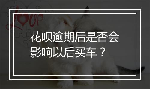 花呗逾期后是否会影响以后买车？
