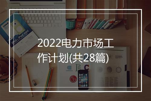 2022电力市场工作计划(共28篇)