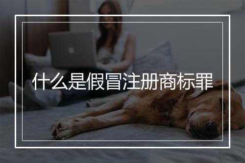 什么是假冒注册商标罪