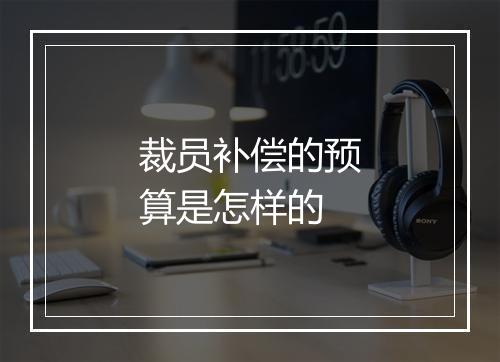 裁员补偿的预算是怎样的