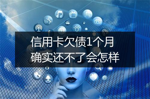 信用卡欠债1个月确实还不了会怎样