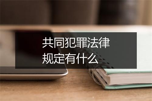 共同犯罪法律规定有什么