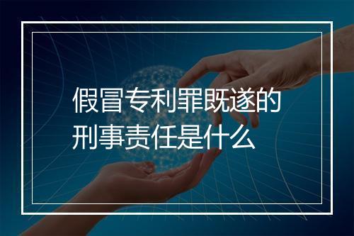 假冒专利罪既遂的刑事责任是什么