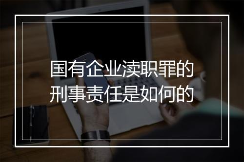 国有企业渎职罪的刑事责任是如何的