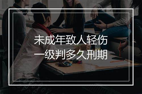 未成年致人轻伤一级判多久刑期