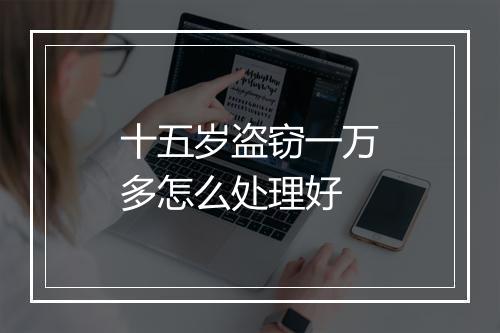 十五岁盗窃一万多怎么处理好